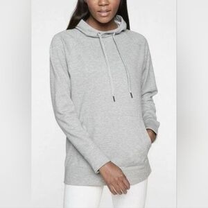 Athleta Incline Hoodie Sweatshirt Small Heather Grey Pullover Drawstring